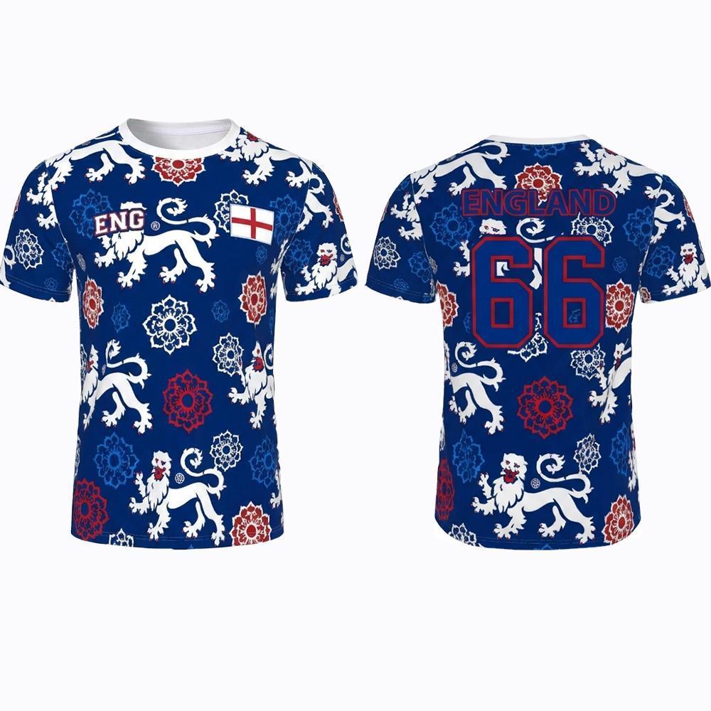 2026 New England Flag Print T-Shirt Summer Outdoor Sports Breathable Quick-Drying Soccer Jersey Men's Fan Daily Training Apparel
