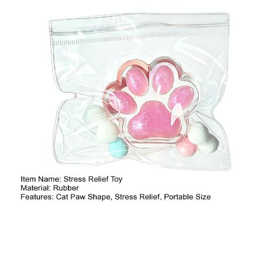 Sensory Stress Toy Cat Paw Relief Toy Giant Kitten Squeeze for Kids Adults Soft Animal Claw Anxiety Reduction