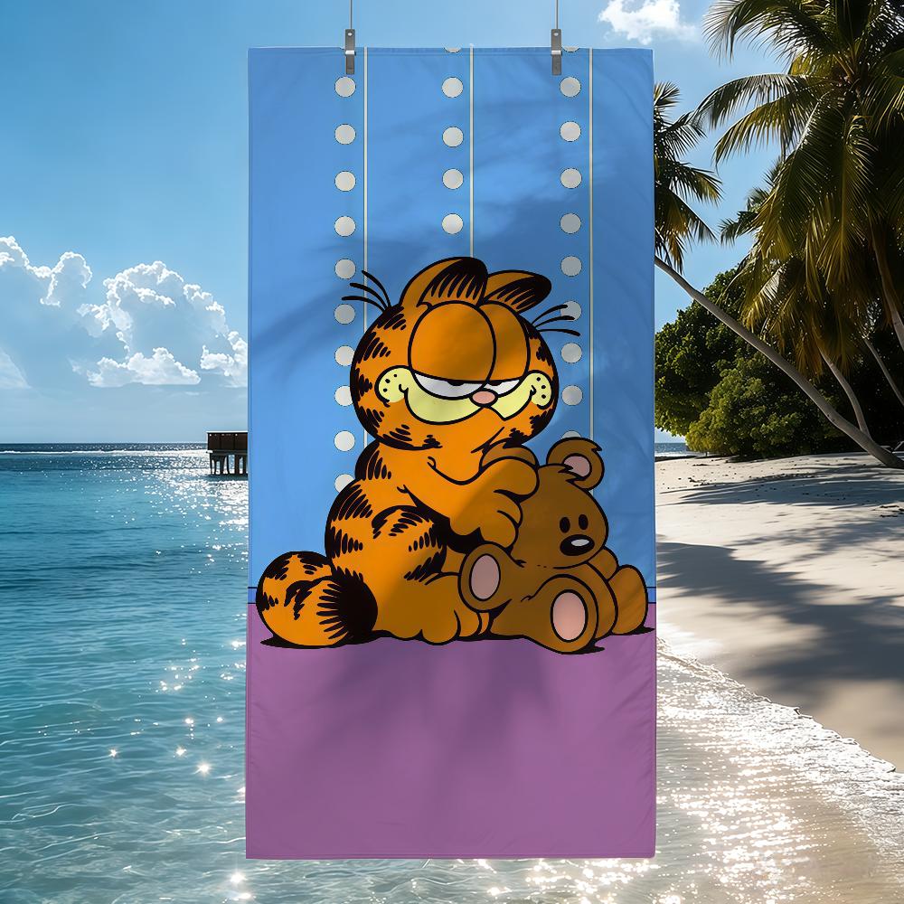 Cartoon G-Garfield Towel Quick Drying Beach Towels Are Suitable For Swimming Pools Camping Yoga And The Gym