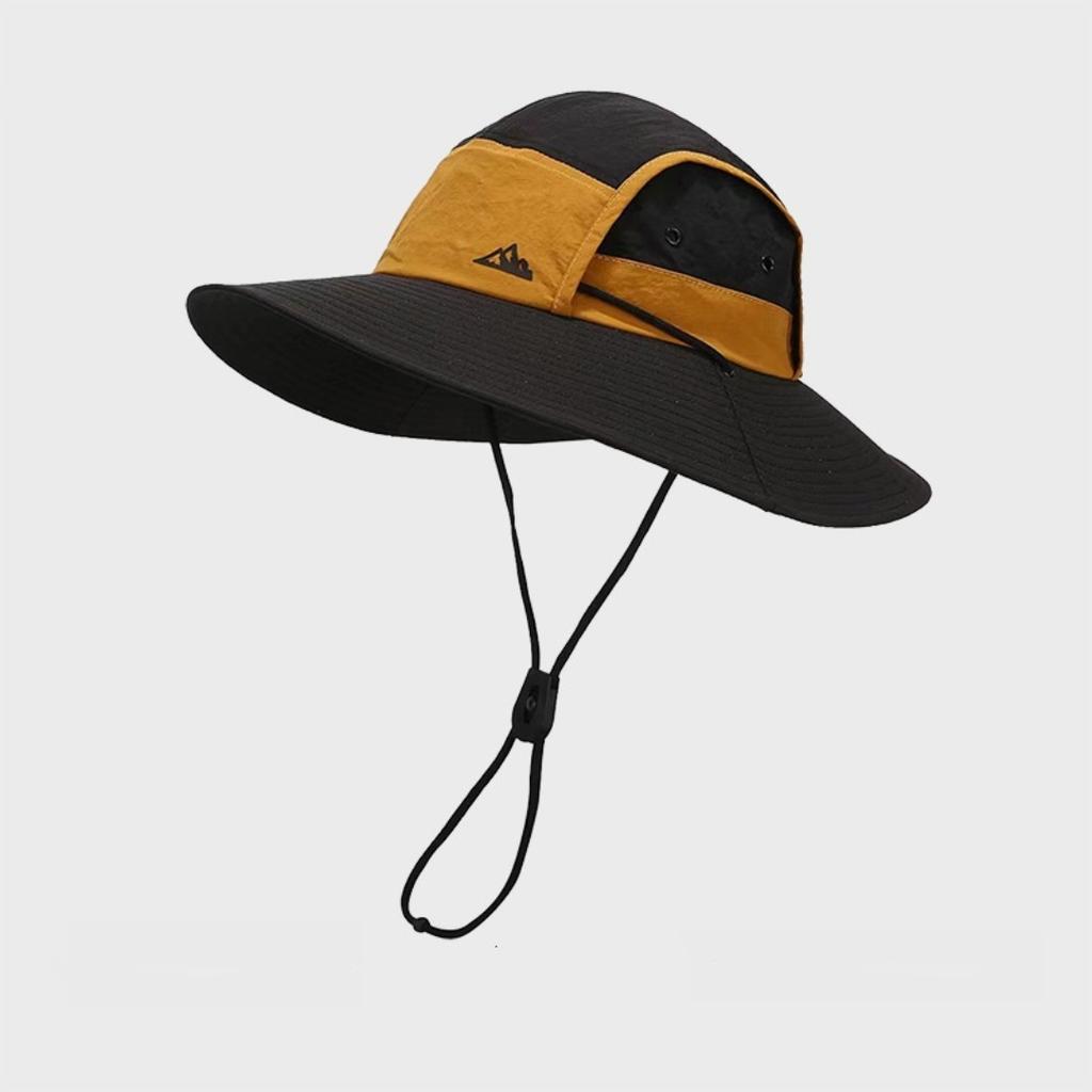 Quick Drying Large Brim Bucket Cap for Men Women Camping Drawstring Casquette Homme Camping Fishing Fisherman Hat