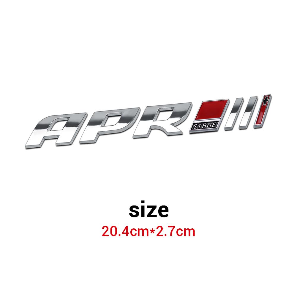 AABIN1 Emblema 3D in ABS APR Stage III Adesivo Decorativo per Carrozzeria e Bagagliaio per Volkswagen Vw T5 Cc Scirocco Tiguan Mk2 Polo 6R Jetta Mk6 Gti Golf