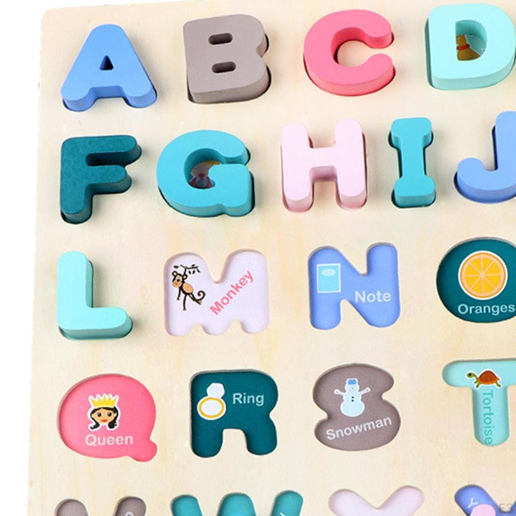 Montessori Blocks Puzzle Wooden Chunky Puzzles Board Preschool Learning for Girls and Boys