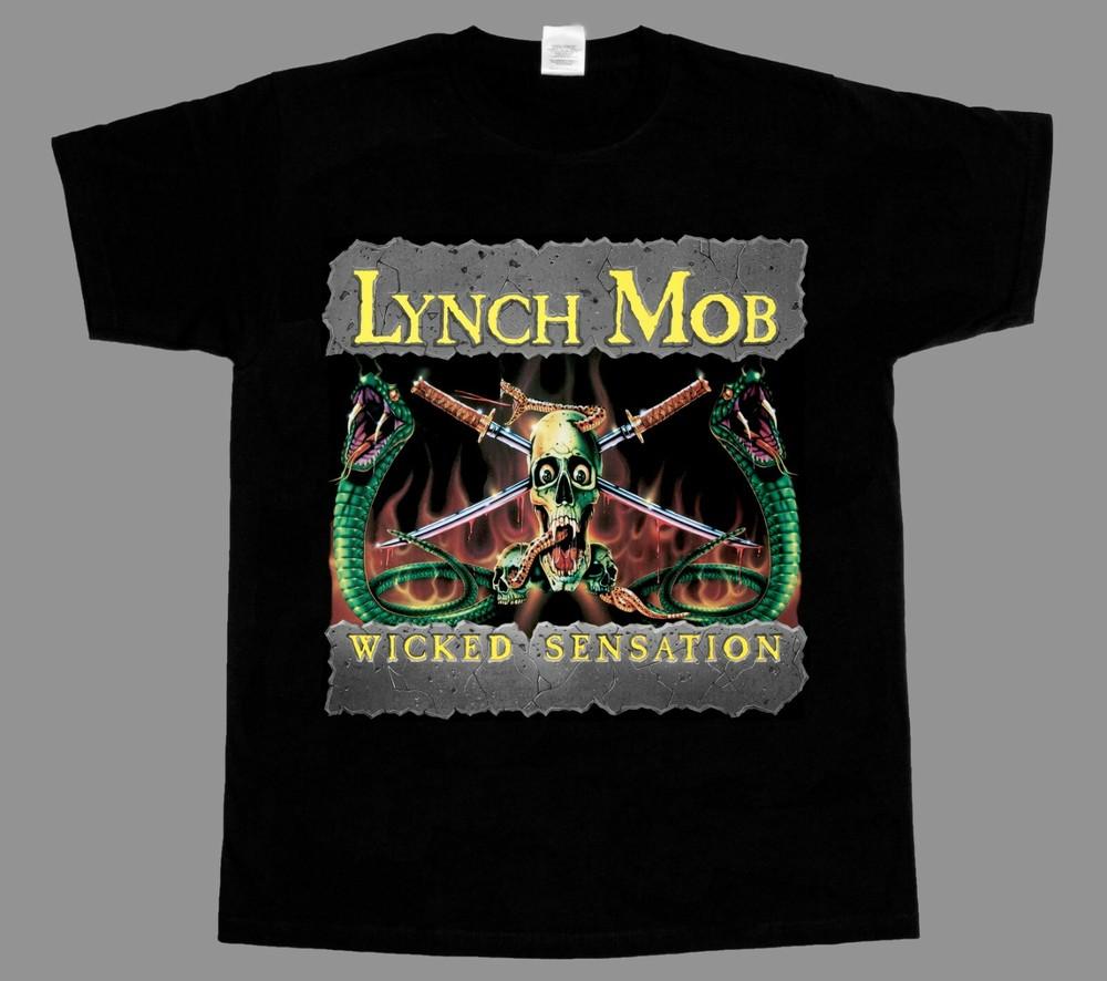 Lynch mob wicked sensation new black shortlong sleeve tshirt M