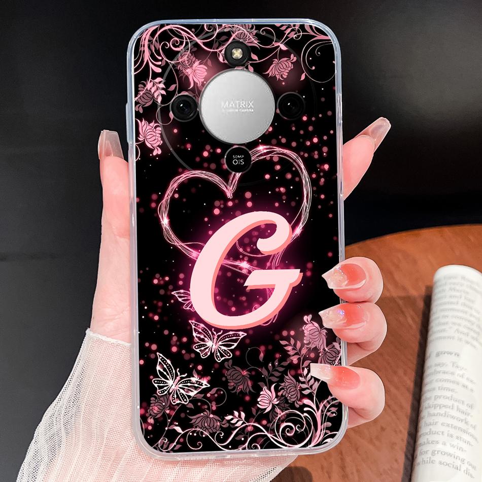

Case For Honor X70 5G Shining Letters Transparent Silicone Shockproof Back Cover For Honor X 70 Soft Lightweight Phone Protector Transparent&Honor X70