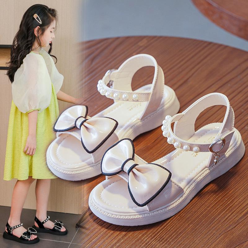 2025 Summer Soft Sole Korean Style Princess Sandals for Girls