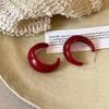 Candy Color C-Shaped Geometric Ear Cuff: Silver Needle Earrings for Women - Stylish, Unique, High-Class Design