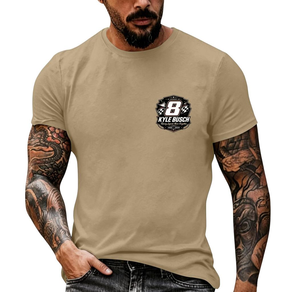 Men's Short Sleeve Racing Graphic T Shirt Nascar Inspired Vintage Style Casual Tee for Racing Enthusiasts Summer Wear