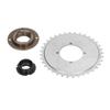 32T Bicycle Sprocket with 4 Holes for 410 Chain Steel Bike Modified Sprocket Flywheel Adapter Connector Kit
