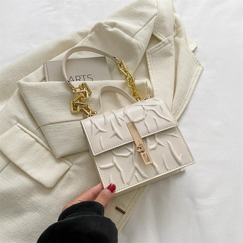 Modern Elegant Pu Crossbody Bag Trendy 2023 Square Chain Shoulder For Women