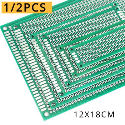 1/2PCS Double Sided Pcb Board 12*18CM Green DIY Prototyp Pcb Universal Board Circuit Boards Diy Kit