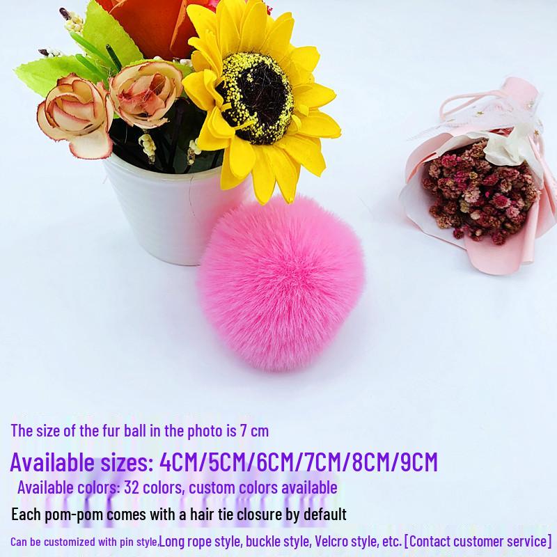 5 cm bunter Plüschball für selbstgemachten Schmuck, Kleidung und Accessoires