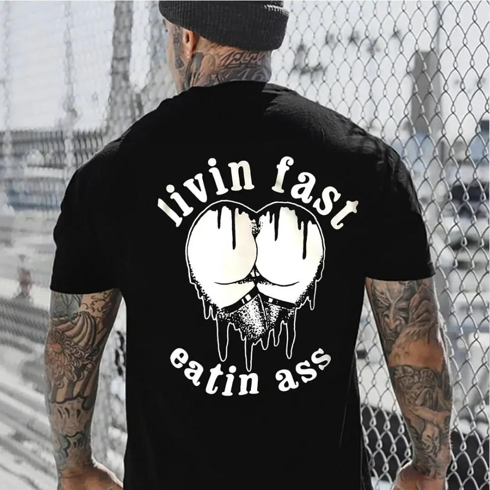 Fashion Men's Summer Breathable New Weird Pattern Trend Element Printed T-shirt 3D Printed Quick Drying Material Casual Short