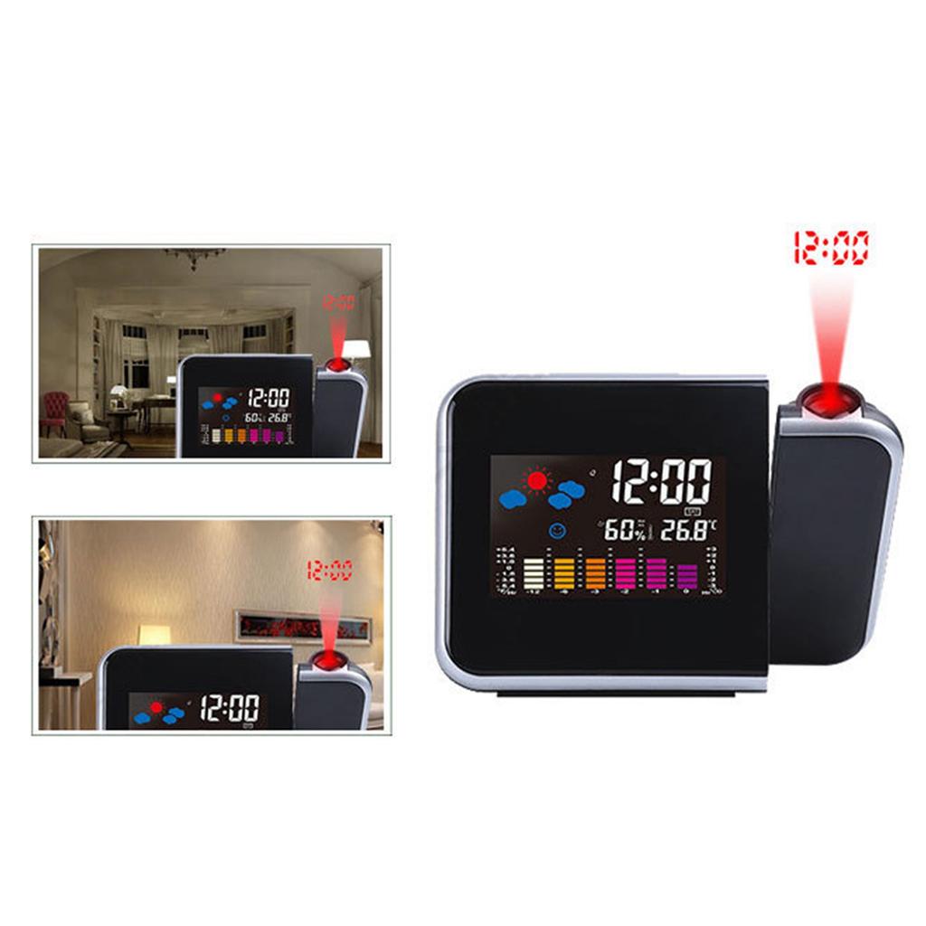 Multifunctional LCD Projection Electronic Clock , Alarm Clock Alarm Clock Color Screen Electronic Alarm Clock Projection Wther Clock