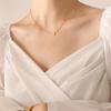 Minimalist Gold-Plated Titanium Heart Necklace - Niche Design Clavicle Chain