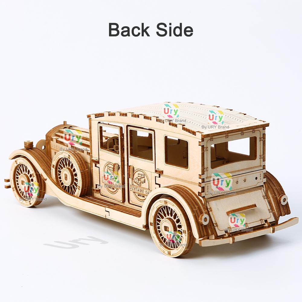 3D Ury Wooden Puzzle Retro Vintage Car Classic Nostalgic Movies Vehicle Assembly Model Diy Decoration Gift Toys For Kids Adults