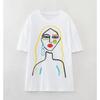 Fashion Style Autumn New Women's Clothing Loose Easiest for Match Short Sleeve Girl Embroidery Pattern T-shirt 0085826 2