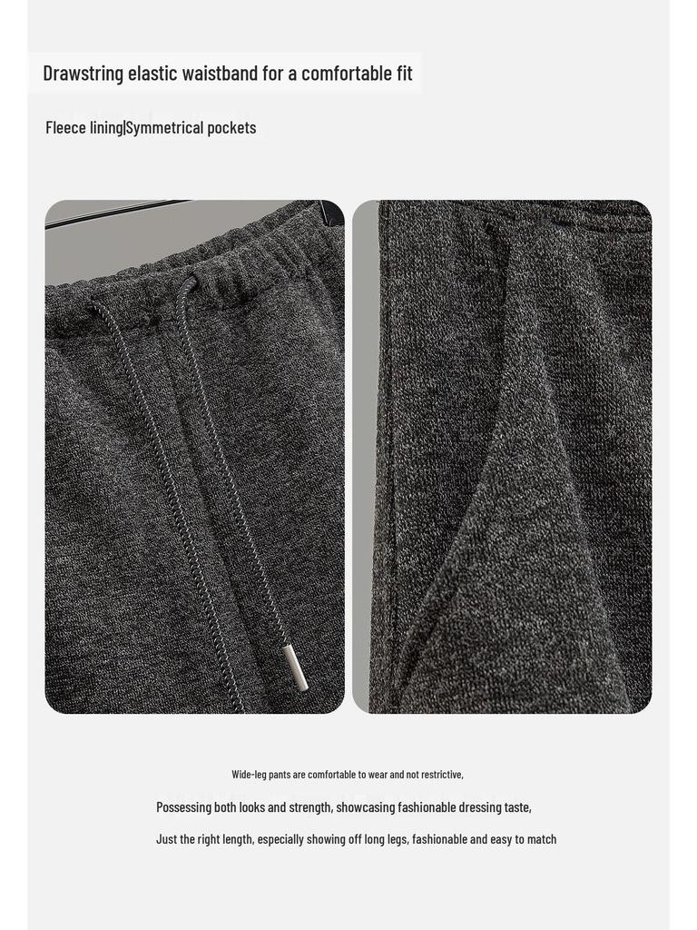 Cypress House Women's High-Waist Drawstring Plush Loose Casual Pants