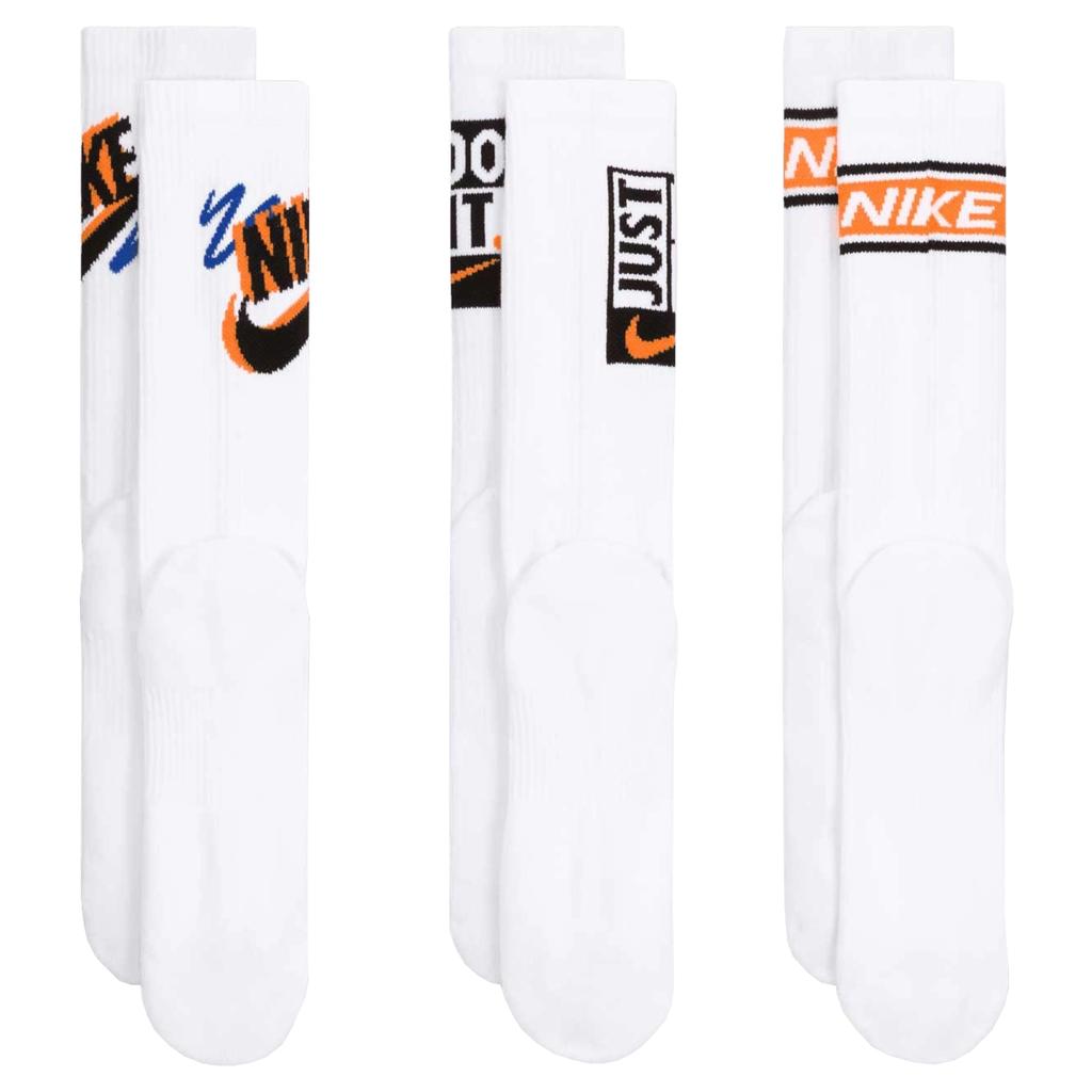 Nike Everyday Plus Dri-FIT 3er-Pack Socken, Unisex weiße Socken