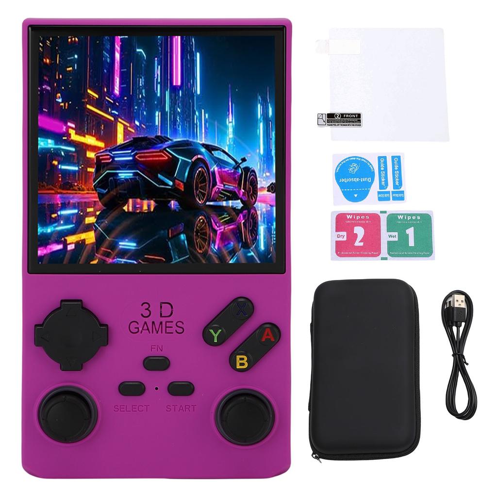 Retro Handheld Game Console Handheld Game Console 4 inch Screen 4000mAh Battery USB C Portable Built in 8W Speaker for Outdoor