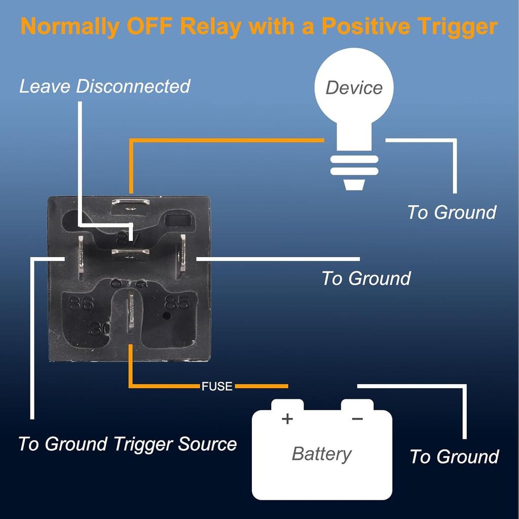 2pcs Car Relay with Harness 12V 40A 5 Pin SPST Harness Sockets with Color-Labeled Wires for Automotive Truck Van Motorcycle Boat Relays 5