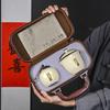Ru Kiln Travel Kung Fu Tea Set Small Set Household Portable Tea Pot Ceramic Outdoor Travel Simple Portable Bag