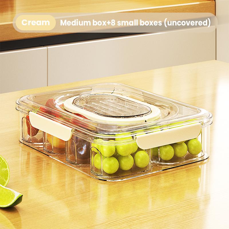 

Кухня 8 секций Разделенный сервировочный поднос Коробка для хранения Открытый кемпинг Портативная коробка подформата Свежесть Закуски Фрукты Пищевая коробка