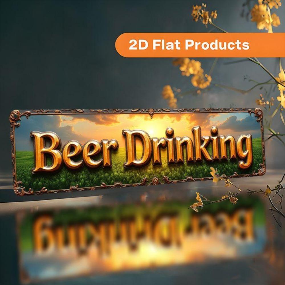 Retro Metal Wall Art for Home Office Beer Bar Decor