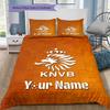 Knvb Crest Custom Name Pattern Bedding Quilt Set Quilt Cover Pillowcase Home Birthday Gift(1 * duvet cover + 2 * pillowcase, without core)