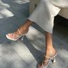New Sandals Summer Fashion Versatile Women's Shoes Comfort Thin Heels Simple 2026 High Heels Lightweight Trendy Elegant Slippers