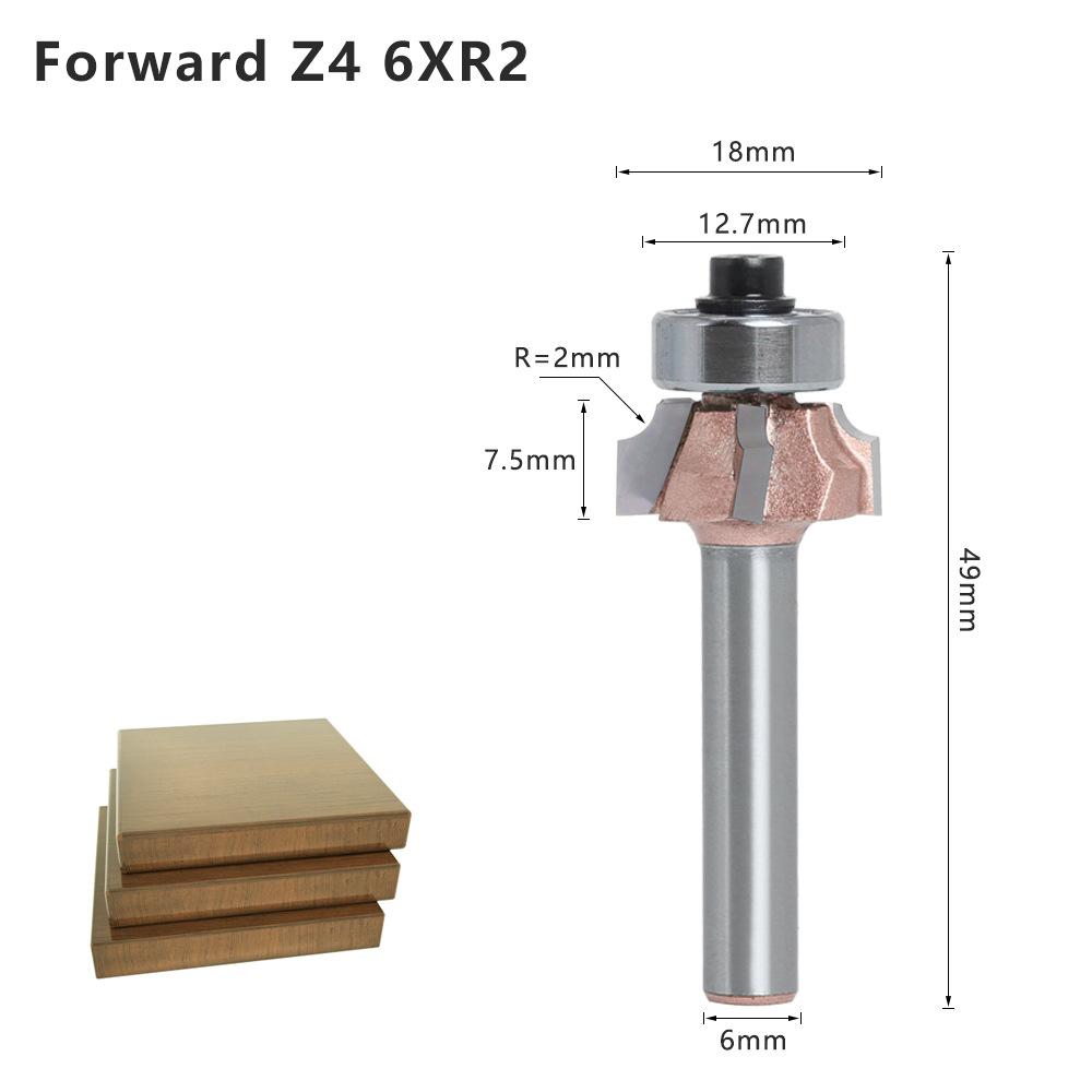 Four-Blade Rounded Corner Knife, Edge Banding Knife, Forward Rotation And Reverse Rotation, Double R Line Knife, Woodworking Decoration Cabinet Door