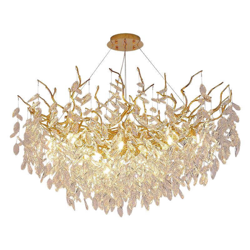 Elegant French Crystal Chandelier: K9 Aluminum Art Lamp for Living, Dining, and Bedroom