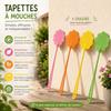 Set of 4 Colorful Flower-Shaped Fly Swatters 50 Cm – Long-Handled Fly Swatters, Random Color