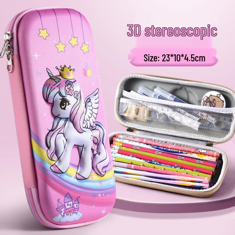 Large 3D Cartoon Pencil Case for Primary School Students