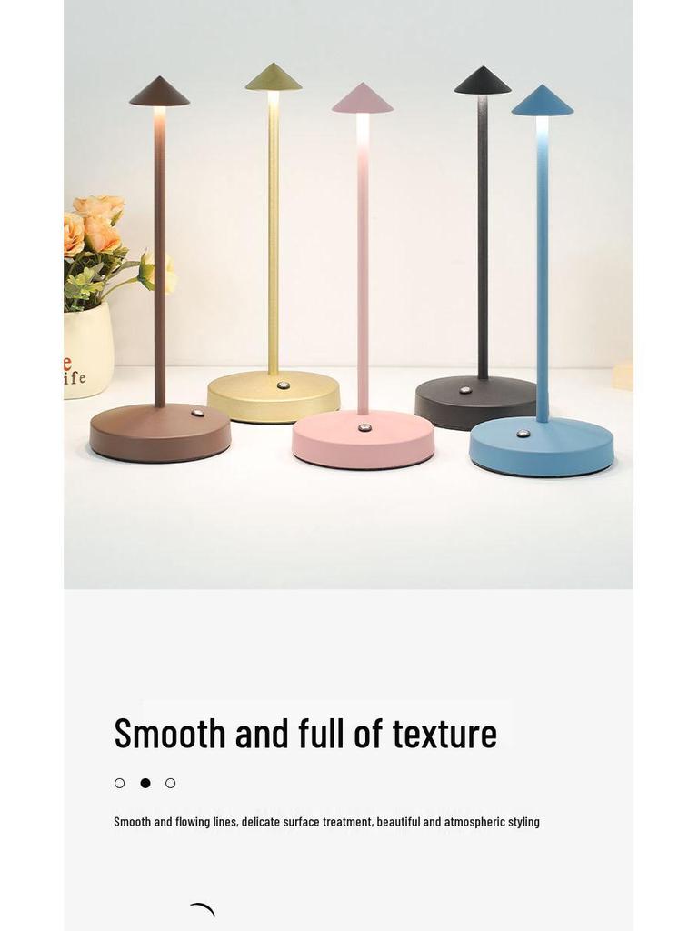 Mushroom LED Spire Table Lamp: Creative Indoor/Outdoor Charging Light for Home & Restaurant Decor