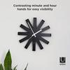 Umbra Ribbon Wall Clock, Black, 2118070-040