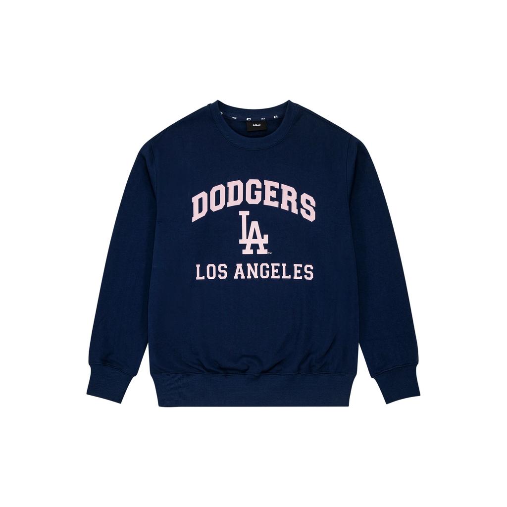 MLB Academy Series FW23 Los Angeles Dodgers Letter Print Casual Loose Fit Crewneck Long Sleeve Sweatshirt Unisex Sweatshirt Navy-Blue 3AMTV0134-07NYS