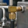 Brass 90 Degree Elbow Union for 3/8 Female x Male Pipe Ends, Angle Fitting with Turning Center Section for Pipe Change in Narrow Places