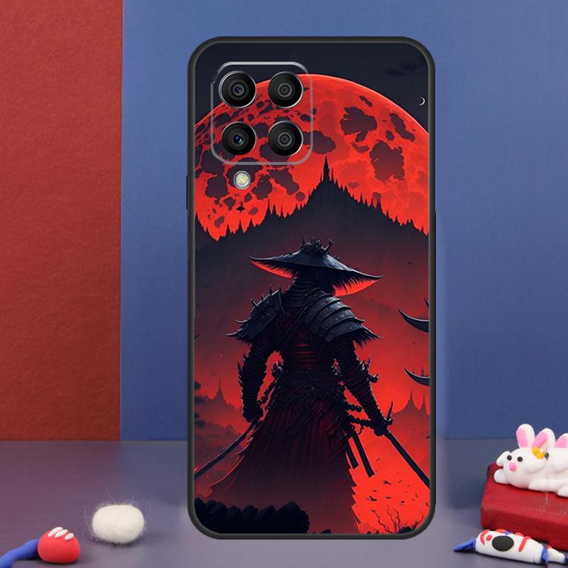 Japan Ninja Samurai Red Sun Case For Samsung Galaxy M16 M06 M36 M56 M15 M11 M31 M21 M53 M13 M32 M52 M35 M55 M14 M34 M54