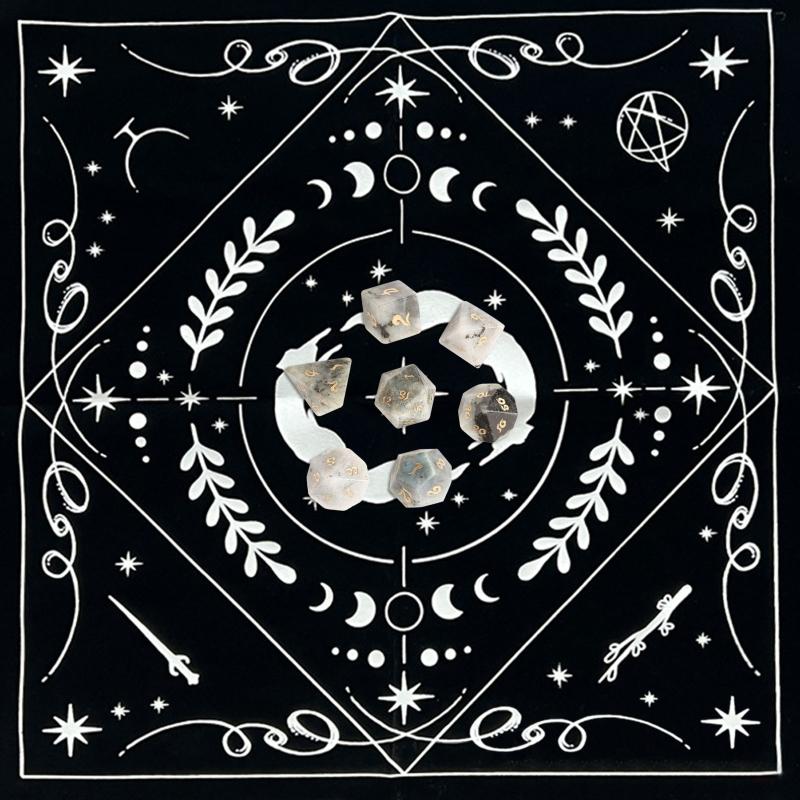 Square Flannel Tarot Altar Cloth Card Board Game Astrology for Oracle Card Pad Table Cover Card Mat Divination Tableclot