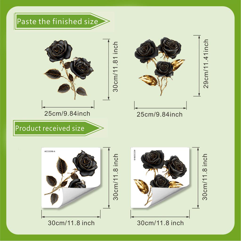 2 Blatt Schöner Goldener Blume Toilettenaufkleber Badezimmer Toilettendeckel Dekorativer Aufkleber Wasserdicht Selbstklebend