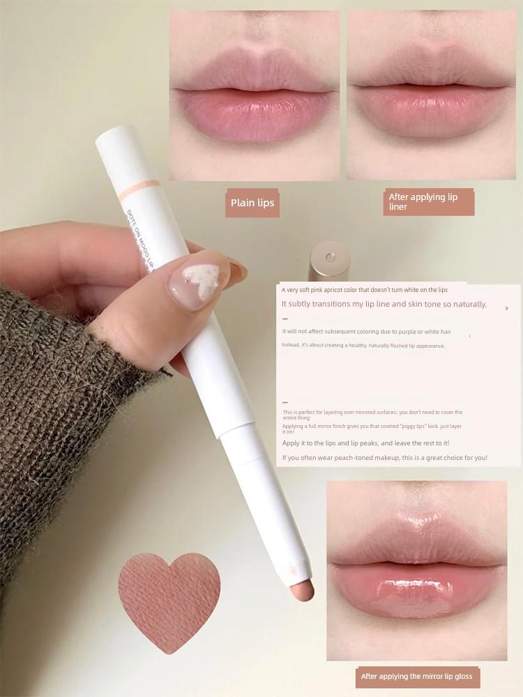 Judydoll Orange Lip Liner Pencil for Contouring, Blending, and Enhancing Lips, Multi-Use as Blush and Lipstick, Nude and Cinnamon Lip Gloss