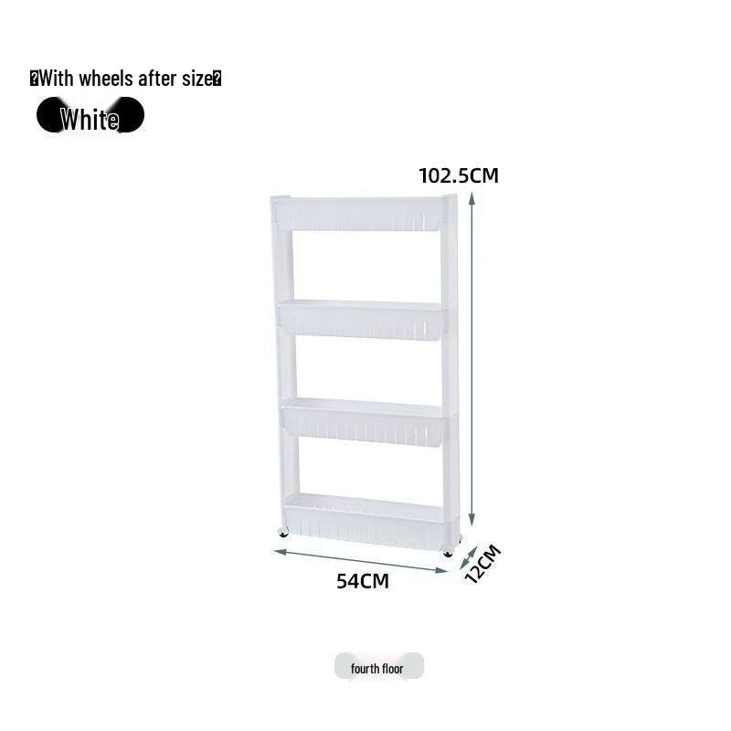 Multi-Layer Mobile Storage Rack for Dorms and Bathrooms
