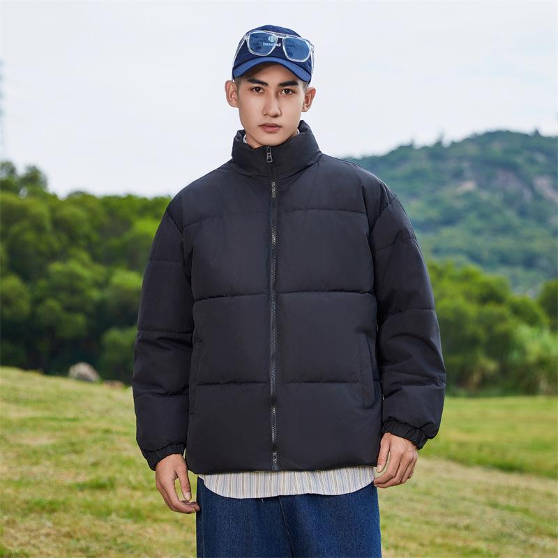 Cotton clothes men's winter couple bread clothes winter jacket stand-up collar thickened cotton clothes men's bread clothes trendy cotton clothes