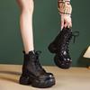 Petite Platform Hidden Heel Women's Genuine Leather Mid-Calf Boots - Autumn/Winter 2025 Collection