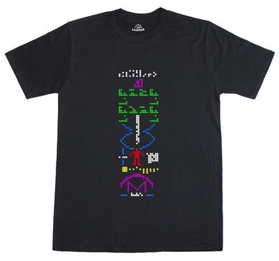 Message d'Arecibo Message Interstellaire Geek de l'Espace T-shirt Noir Coupe Régulière Homme