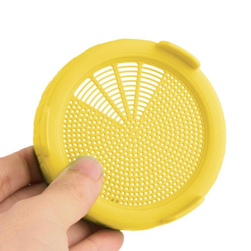 2pcs Wide Mouth Jar Plastic Screen Sprouting Strainer Lid Kit for Growing Bean Broccoli Alfalfa Salad Sprouts More Lids