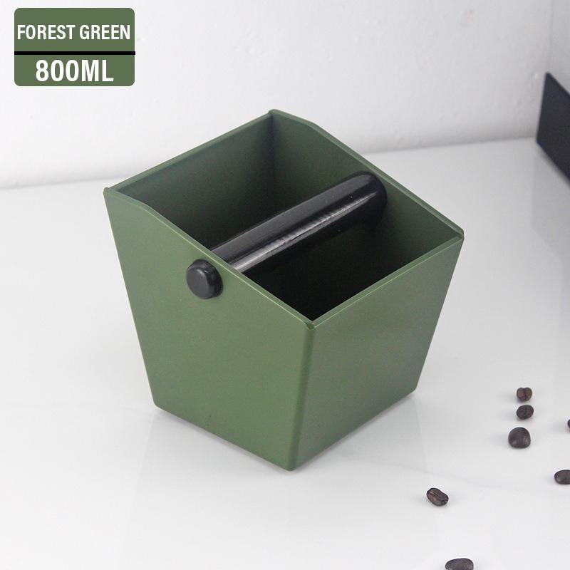 800ml ABS Kaffeesatzbehälter Espresso Knock Box Mülleimer für Kaffeereste mit abnehmbarer Knock Bar Barista Maschinenzubehör
