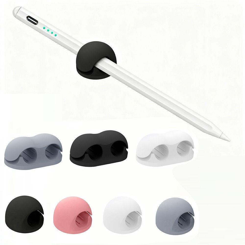 Self-Adhesive Pen Holder Flexible Pen Clamp Portable Pencil Clips  for Desk Organizer
