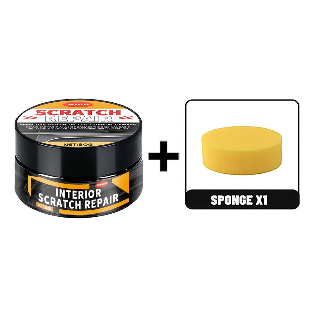 80g Black Car Interior Scratch Repair Wax Plastic Polishing Restorer Suitable for Dashboard, Door Panels, Trunk, and Center Console