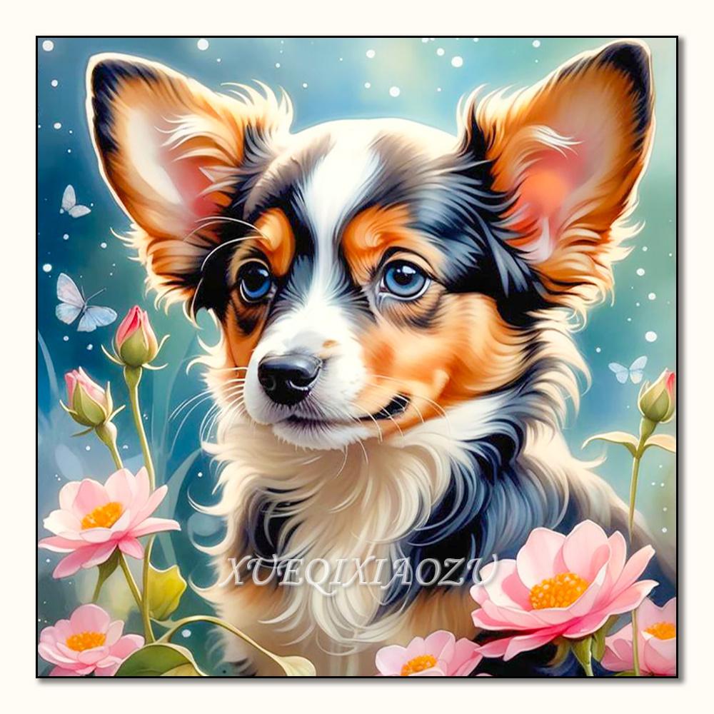 5D Diamond Painting Animal Dog Tiger Cat Cross Stitch Mosaic Kits Home Decoration Wall Stickers DIY Handmade Gift